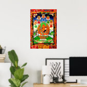 五 佛 黃 神LINEGE 5 BUDDHA YELLOW JAMBHALA Poster (Thuiskantoor)