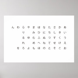 五 音 (ひ が な) POSTER