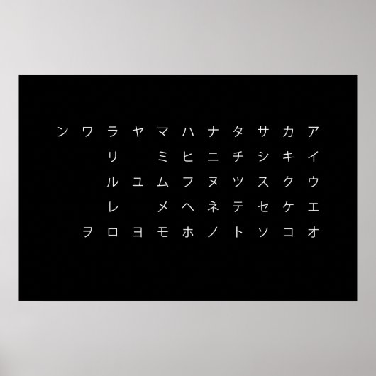 五 音 (カ カ ナ) POSTER (Voorkant)