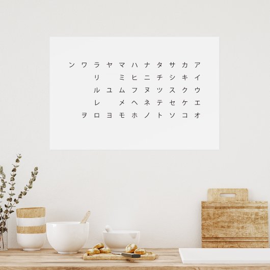 五 音 (カ カ ナ) POSTER (Keuken)