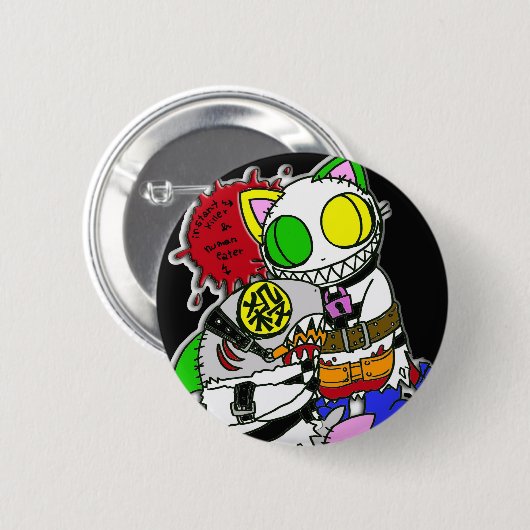 人喰いと瞬殺 拘束 RONDE BUTTON 5,7 CM (Voorkant /achterkant)