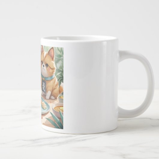 「仲良し猫の寿司時間(Cat Friends' Sushi Time)」 Grote Koffiekop (Rechts)