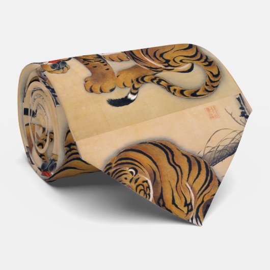 伊 藤若冲 虎 図 STROPDAS (Opgerold)