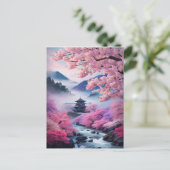 伝統的な日本の風景*春 BRIEFKAART (Staand voorkant)