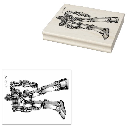 作品番号00001 「灼熱!!電気ストーブロボ」 RUBBERSTEMPEL (Gestempeld)