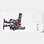 作品番号00010　「高出力荷粒子砲3連装2基装備の砲兵機」 Case-Mate iPhone CASE (Achterkant (horizontaal))