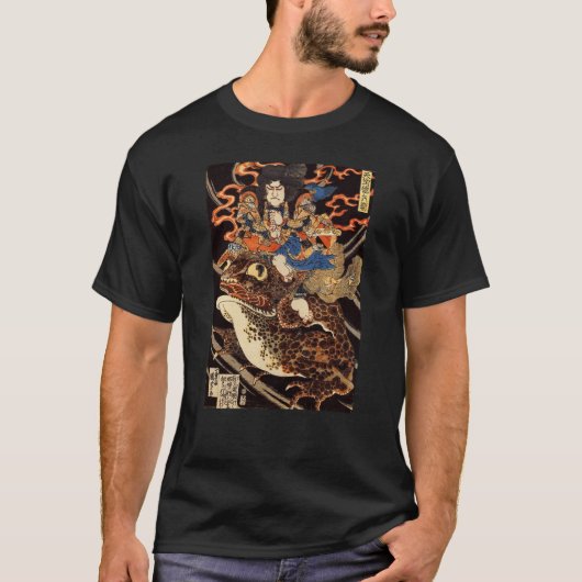 侍 と け 蛙, 国 Samurai en Giant Frog, Kuniyoshi, Ukiyo T-shirt (Voorkant)