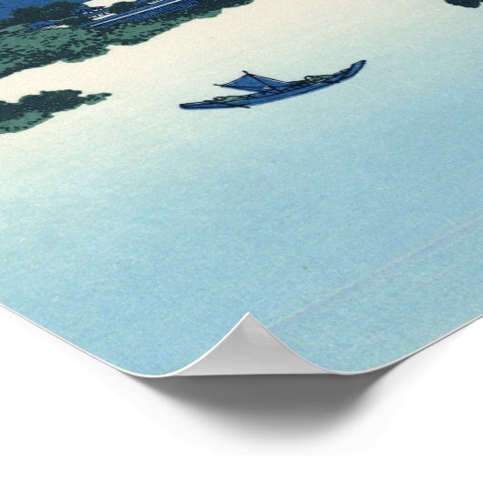 信州諏訪湖, 北斎 POSTER (Hoek)