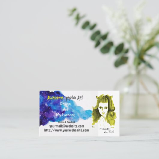 個性的なアーティストの VISITEKAARTJE (Staand voorkant)