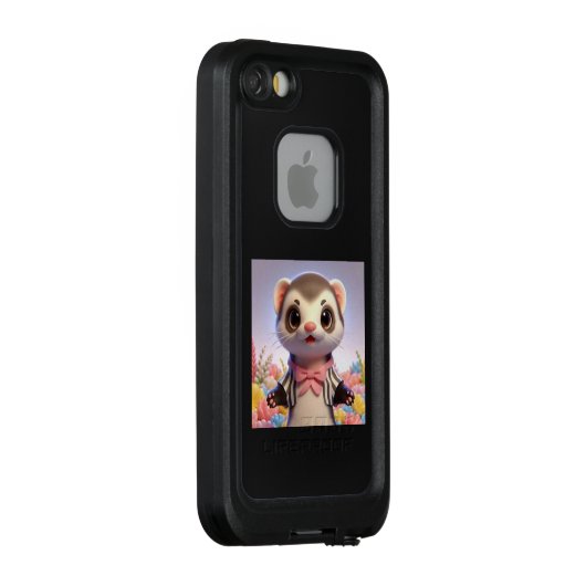 僕の名前はフェレット！よろしくね💛 LifeProof iPhone HOESJE (Achterkant / rechts)