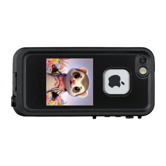 僕の名前はフェレット！よろしくね💛 LifeProof iPhone HOESJE (Achterkant (horizontaal))