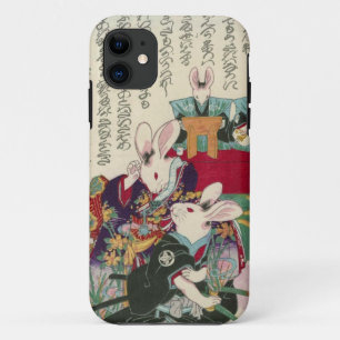 兎 の 伎 者, Yoshifuji, Ukiyo-e, 歌役, Yoshifuji, Yoshif iPhone 11 Hoesje
