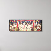 兎 の 撲, 芳 Sumo Rabbits, Yoshifuji, Ukiyo-e Canvas Afdruk (Voorkant)