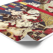 兎 の 撲, 芳 Sumo Rabbits, Yoshifuji, Ukiyo-e Poster (Hoek)