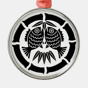 八節の竹の内に対い鯛B METALEN ORNAMENT