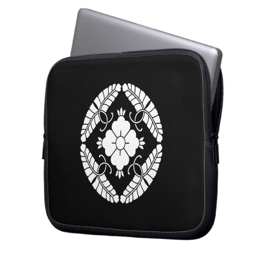 八 つ ト op het 藤 ラ laptop sleeve (Voorkant Links)