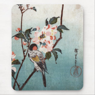 八 重 に 鳥, 広 Cherry Blossom & Bird, Hiroshige, Ukiyo Muismat