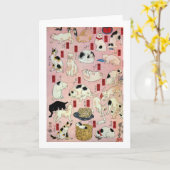 其のまま地口猫飼好五十三疋 （中）, 国芳 Katten (2), Kuniyoshi, Kaart (Gele Bloem)