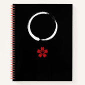 円相桜 Enso Sakura – Japan Zen Black Notebook Notitieboek (Voorkant)