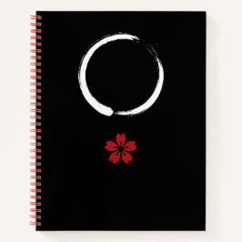 円相桜 Enso Sakura – Japan Zen Black Notebook Notitieboek