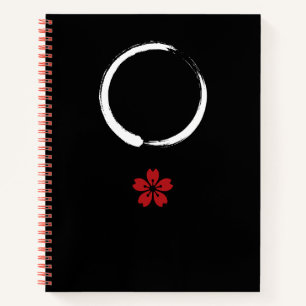 円相桜 Enso Sakura – Japan Zen Zwarte Notitieboek