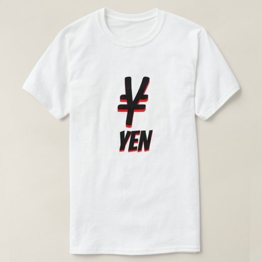 ¥ 円 Japans yen wit T-shirt (Design voorkant)