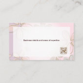 写真入り 花柄 パープル ピンク 美しい サロン スクール 美容 名刺♡ VISITEKAARTJE (Achterkant)