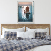 凪 静, 吉 博 Calm Wind, Hiroshi Yoshida, Woodcut Canvas Afdruk (Insitu (Slaapkamer))