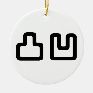 凸凹 Dekoboko でこぼ こ Keramisch Ornament