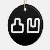 凸凹 Dekoboko でこぼ こ Keramisch Ornament (Links)