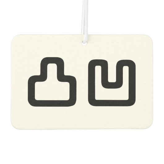 凸凹 Dekoboko でこぼ こ Luchtverfrisser (Achterkant)