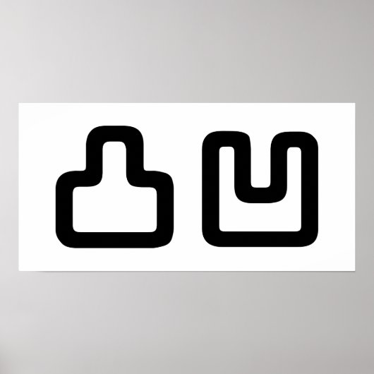 凸凹 Dekoboko でこぼ こ Poster (Voorkant)