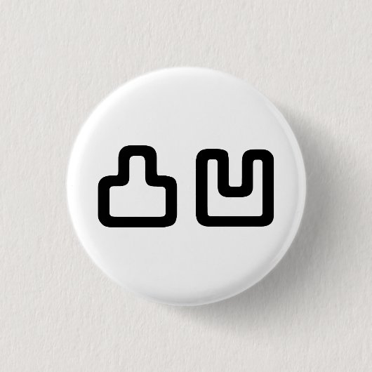 凸凹 Dekoboko でこぼ こ Ronde Button 3,2 Cm (Voorkant)