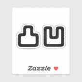 凸凹 Dekoboko でこぼ こ Sticker (Vel)