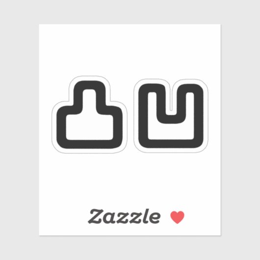 凸凹 Dekoboko でこぼ こ Sticker (Vel)