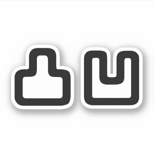 凸凹 Dekoboko でこぼ こ Sticker (Voorkant)