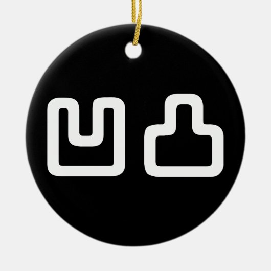 凹凸 Outotsu おうとつ Keramisch Ornament (Voorkant)