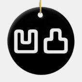 凹凸 Outotsu おうとつ Keramisch Ornament (Achterkant)