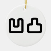 凹凸 Outotsu おうとつ Keramisch Ornament (Voorkant)