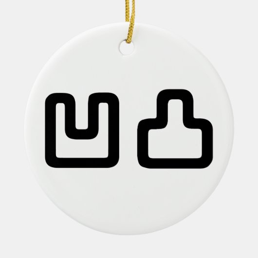 凹凸 Outotsu おうとつ Keramisch Ornament (Voorkant)