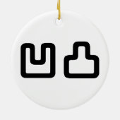 凹凸 Outotsu おうとつ Keramisch Ornament (Achterkant)