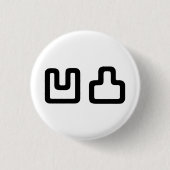 凹凸 Outotsu おうとつ Ronde Button 3,2 Cm (Voorkant)