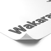 分からない(wakaranai) Ik ken geen Sticker Poster (Hoek)