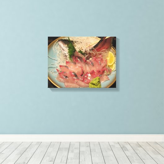 刺 身 CANVAS AFDRUK (Insitu (Houten vloer))