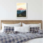 剣 山 旭, Mount Tsurugi, Hiroshi Yoshida, Woodcut Canvas Afdruk (Insitu (Slaapkamer))