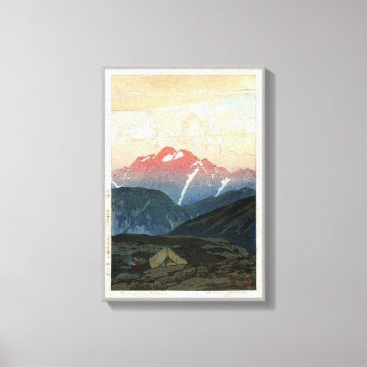 剣 山 旭, Mount Tsurugi, Hiroshi Yoshida, Woodcut Canvas Afdruk (Voorkant)