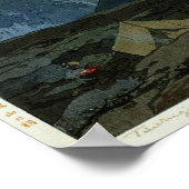 剣 山 旭, Mount Tsurugi, Hiroshi Yoshida, Woodcut Poster (Hoek)