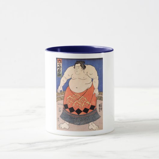 力 士, 国 Sumo Wrestler, Kuniyoshi Mok (Midden)