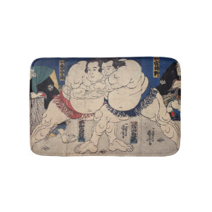 力 士, 国 Sumo Wrestler, Kuniyoshi, Ukiyo-e Badmat