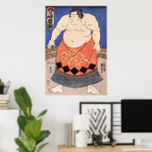 力 士, 国 Sumo Wrestler, Kuniyoshi, Ukiyo-e Poster (Thuiskantoor)